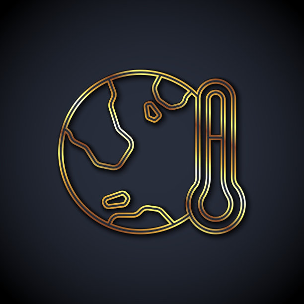 黄金线行星地球融化全球变暖图片下载