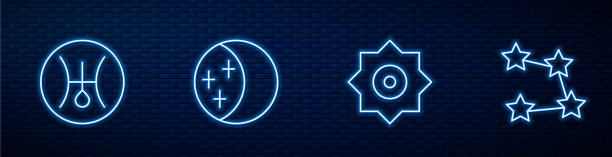 定线流星象征天王星的日食图片下载