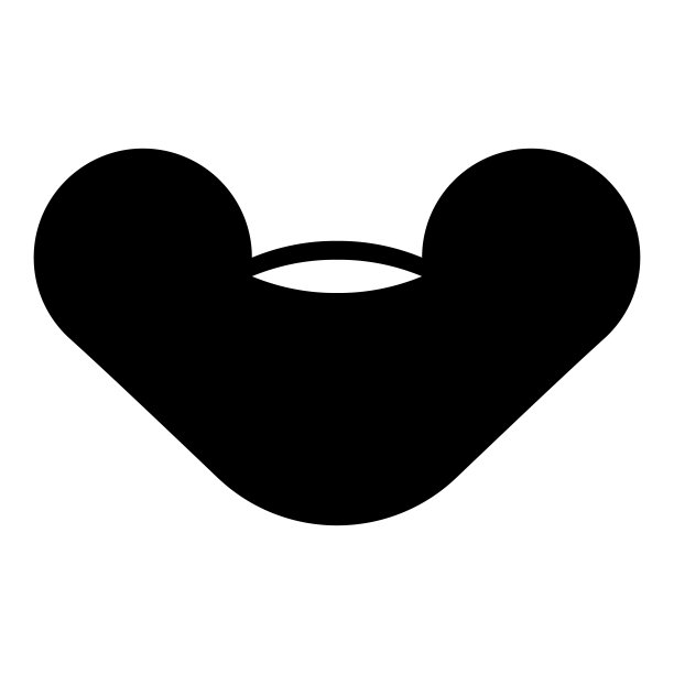 母螺丝手拧紧翅膀螺母蝴蝶图标黑色矢量插图平面风格图像图片下载