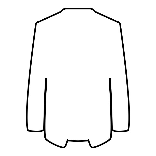 外套外套轮廓轮廓图标黑色颜色矢量插图平面风格图像图片下载