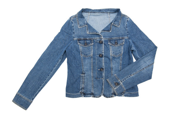 牛仔夹克孤立在白色图片下载