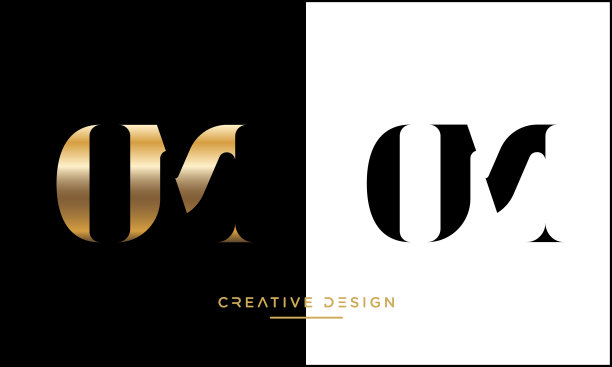 OM或MO抽象字母奢侈品图标符号向量模板图片下载