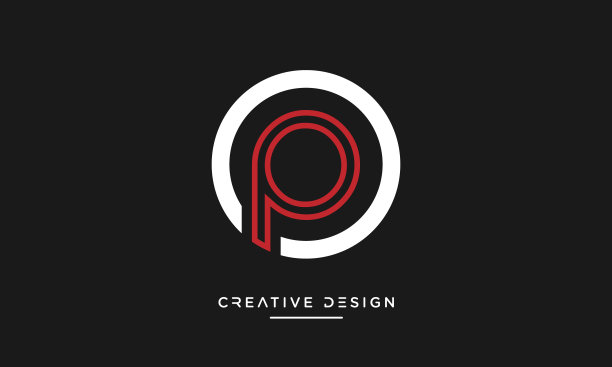 OP或PO抽象字母奢侈品图标符号向量模板图片下载