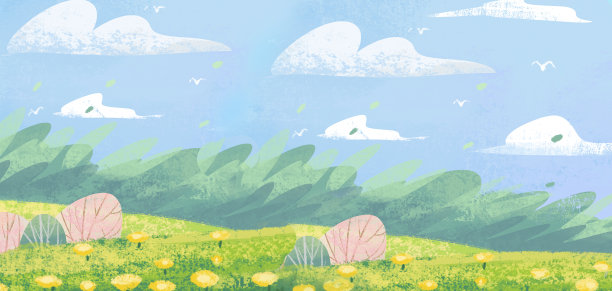 春天立春小清新春暖花开背景图片下载