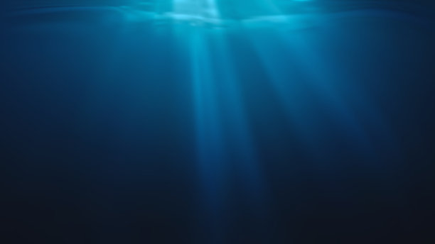 阳光照射在水下。海底背景。矢量插图。图片下载