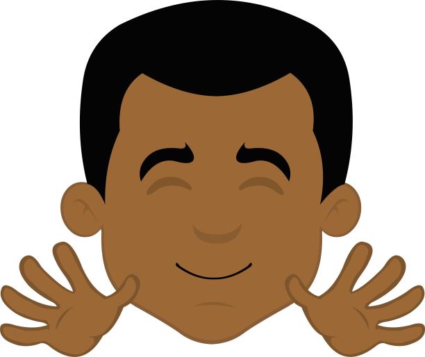 矢量插图脸男人问候手图片下载