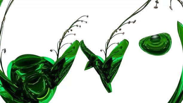 紫色风铃花植物学3D渲染图片下载