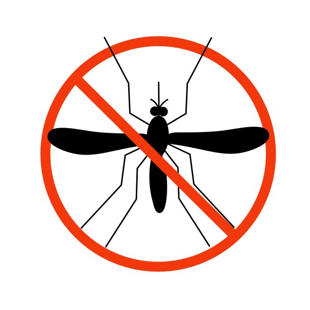 小心，蚊子有警告，有禁止标志。理想的信息和机构卫生和相关护理。危险的迹象。疟疾。图片下载