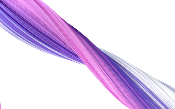 抽象的流动梯度线，三维渲染。图片下载