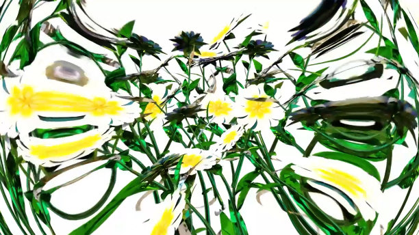 白花植物3D渲染图片下载