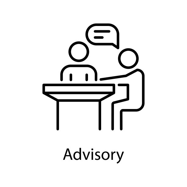 咨询矢量轮廓图标设计说明。活动符号在白色背景EPS 10文件图片下载