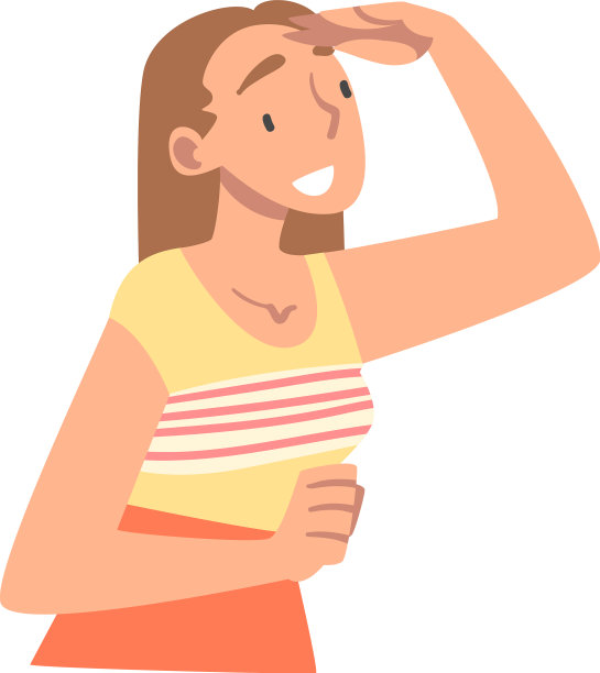 用她的手展望未来的女人性格图片下载