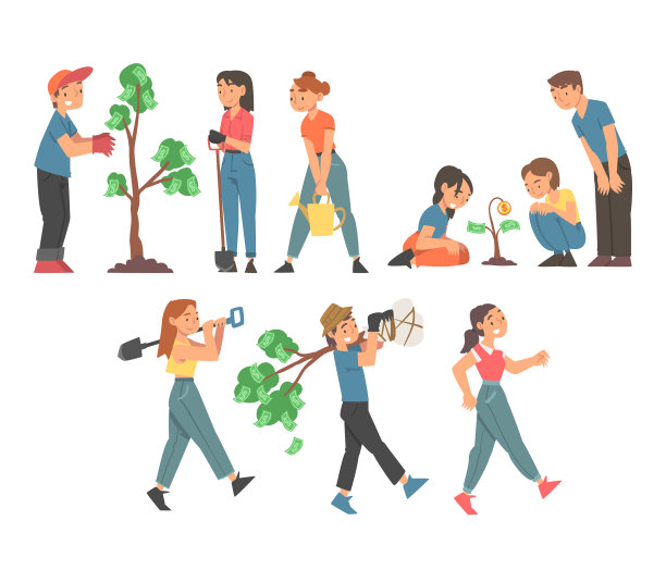 人们的性格是种植和培育金钱图片下载