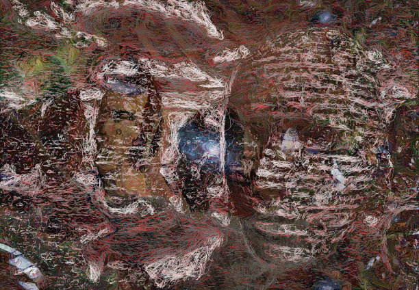 云中的超现实面孔图片下载