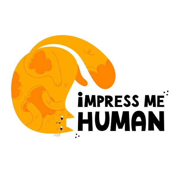 给我留下印象的人。可爱，胖胖的手画猫的人物。图片下载