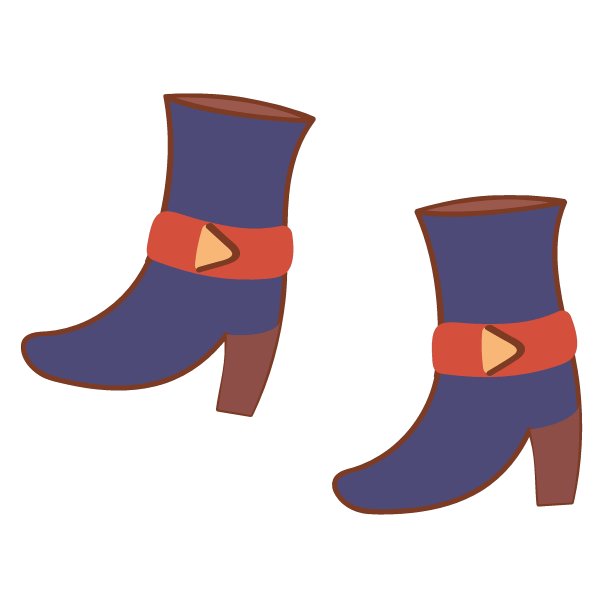 蓝色骑靴中等跟在白色孤立的背景图片下载