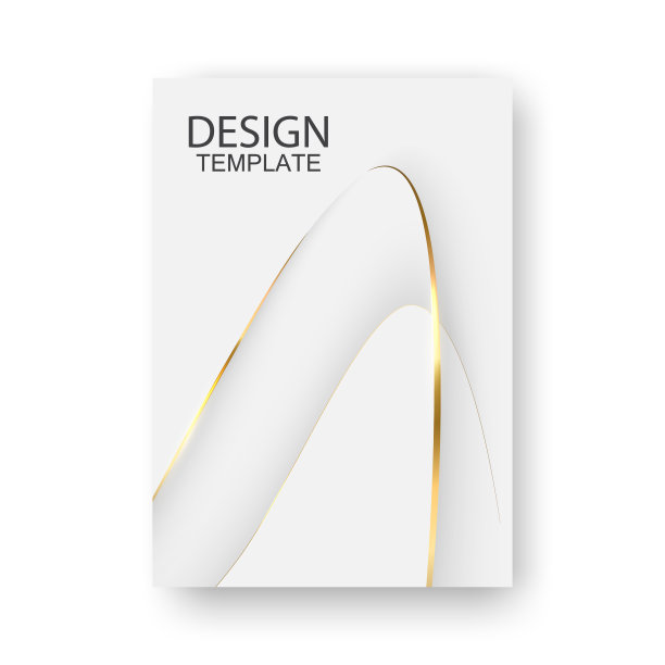 白色设计模板装饰黑色字母和金色线条。用于宣传册封面，传单，海报，布局，美丽的排版。三角形平面设计图片下载