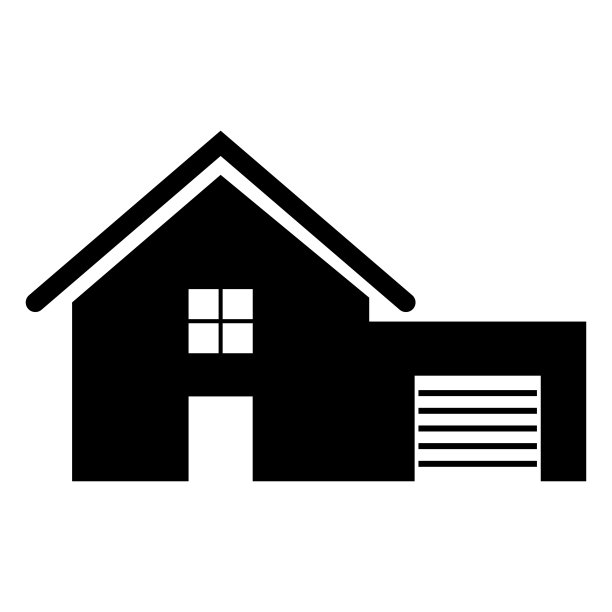 房屋图标，黑色房屋符号，房地产标志图片下载