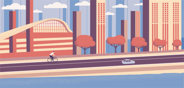 摩天大楼林立的城市建筑。城市的全景图片下载