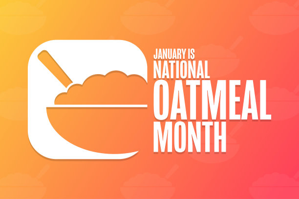 一月是全国燕麦月。节日的概念。模板背景，横幅，卡片，海报与文本铭文。向量EPS10插图。图片下载