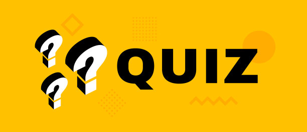 测验时间用问号符号表达文字。商业广告横幅设计，具有不同的几何元素。矢量图图片下载
