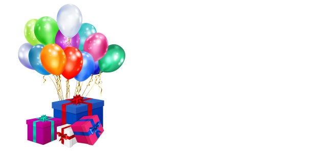 礼品盒和气球图片下载