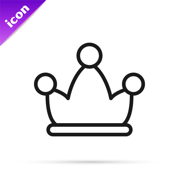 黑线小丑帽与铃孤立在白色的背景。小丑图标。游乐园滑稽人物标志。向量图片下载