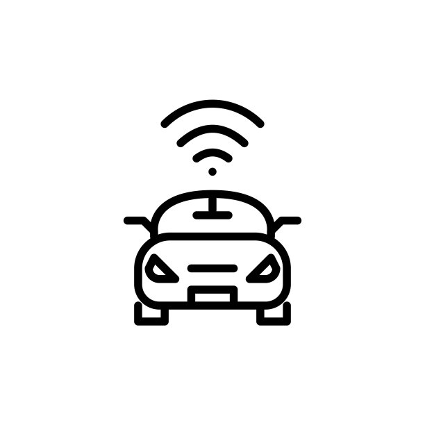 智能汽车图标。完美的像素，可编辑的stroke图标图片下载