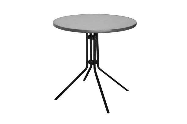 黑色金属表与灰色桌面在白色孤立的背景图片下载