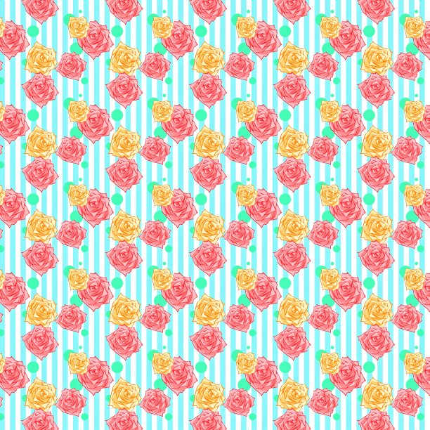 美丽的花卉图案。面料时尚设计，棉设计理念。图片下载