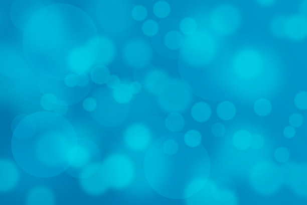 散景蓝灯在蓝色背景上图片下载