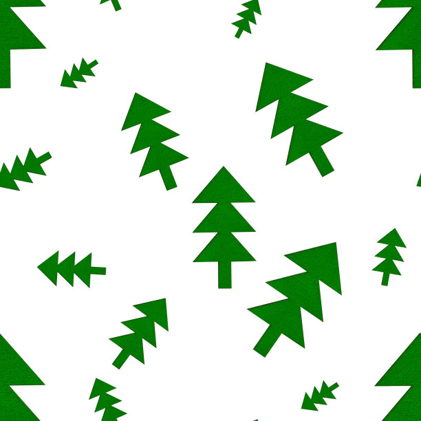 图案来自绿色的圣诞树。圣诞树被隔离在白色背景上。图片下载