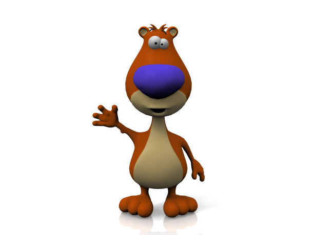 在白色背景上的熊图片下载