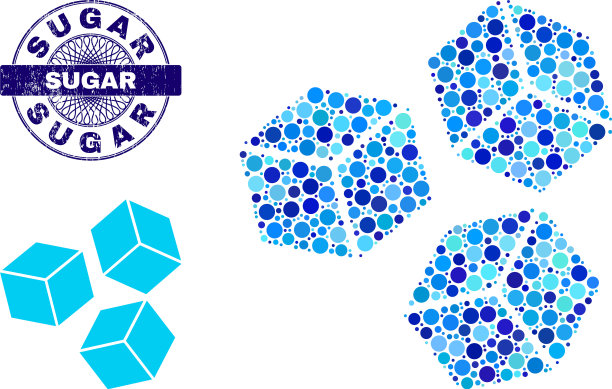 垃圾糖，圆形断头台邮票和方糖图片下载