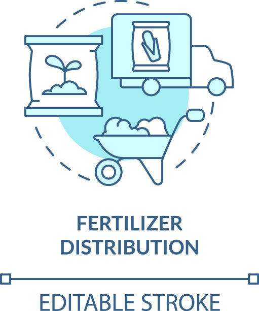 肥料分配蓝绿色概念图片下载