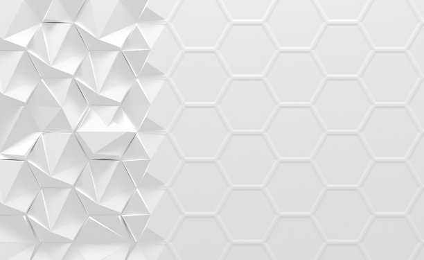 白色几何变形背景(3d插图)图片下载