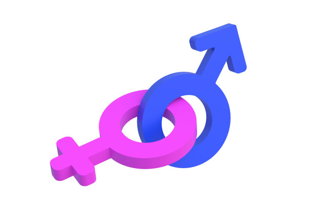 性别符号被隔离在白色背景上。男女之间的爱情。性别平等。男性和女性的性别标志。三维渲染图片下载
