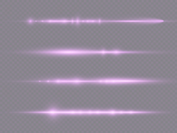水平紫光，闪光紫线。图片下载