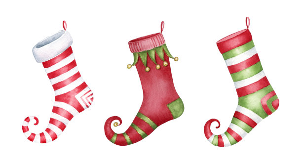 圣诞袜子,节日装饰品。图片下载