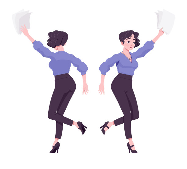 办公室女郎，拿着文件的现代女性图片下载