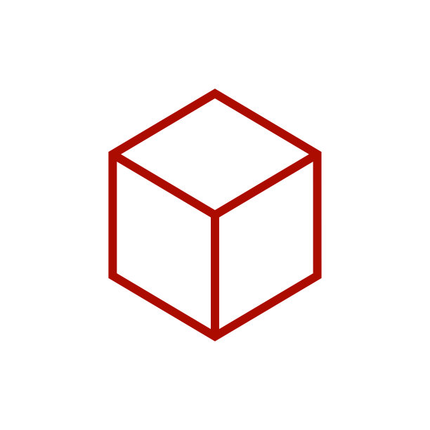 等距立方体图标。矢量几何轮廓插图。图片下载