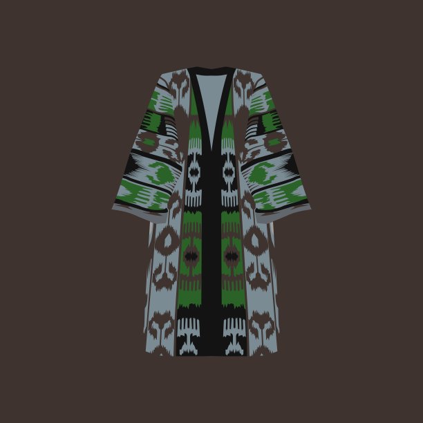 带有装饰的乌兹别克民族服装图片下载