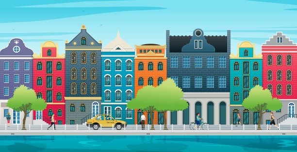 城市里的老建筑。图片下载