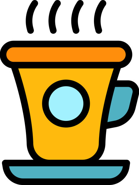 小杯图标颜色轮廓图片下载