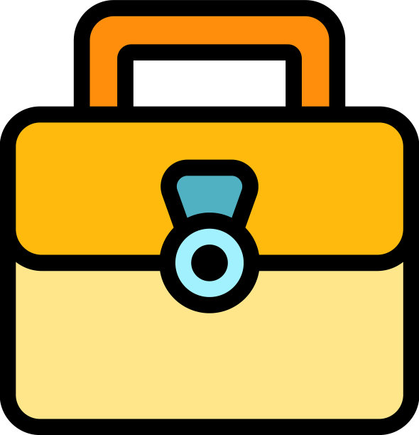 商务笔记本电脑包图标颜色轮廓图片下载