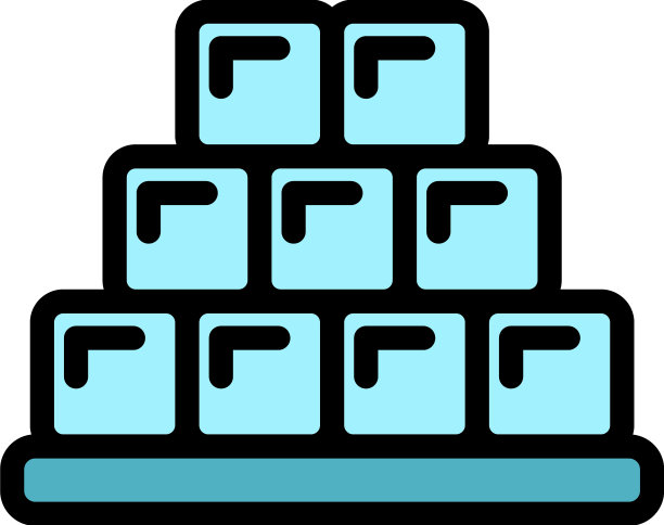 冰块图标颜色轮廓图片下载