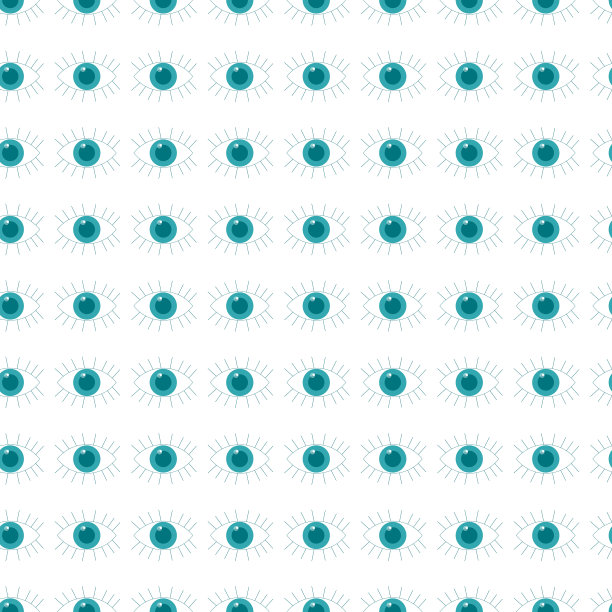 矢量无缝图案睁开眼睛与睫毛图片下载