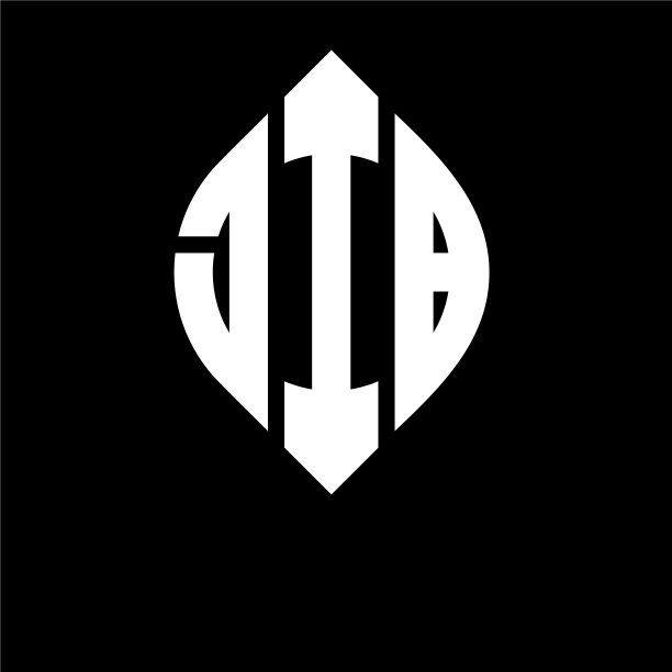带有圆圈的JIB字母LOGO设计图片下载