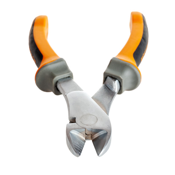 普通钳工钳，侧刀，专业工具，隔离在白色背景上图片下载