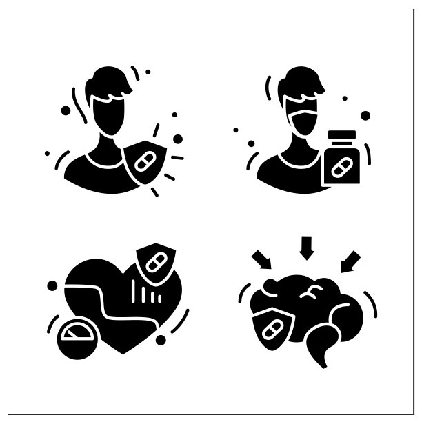 益生菌符号图标集图片下载